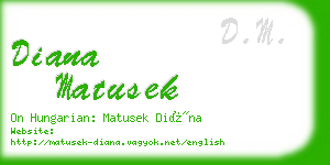diana matusek business card